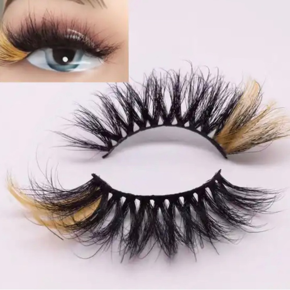 Yellow Color Strip Lashes